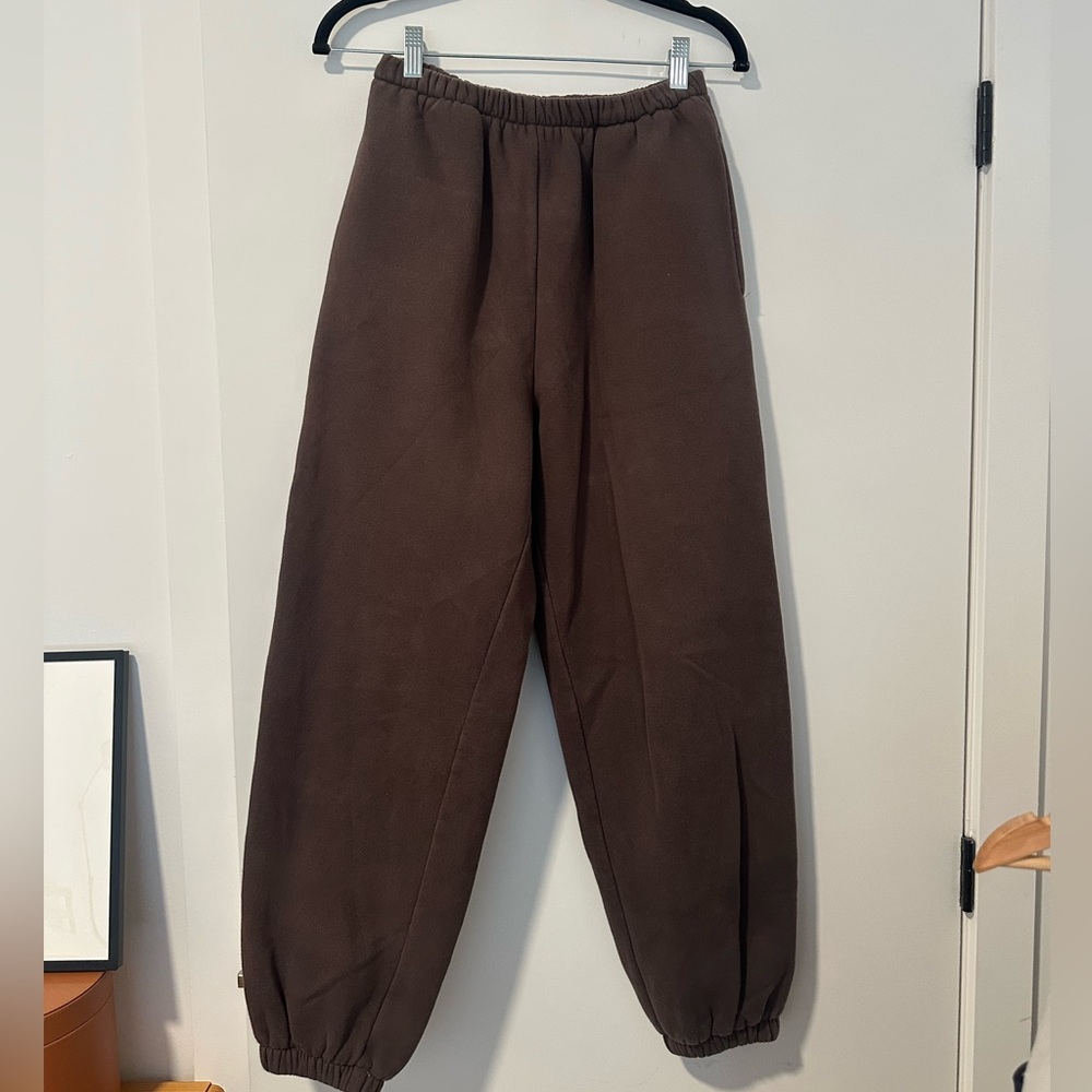 Brown fleece sweatpants